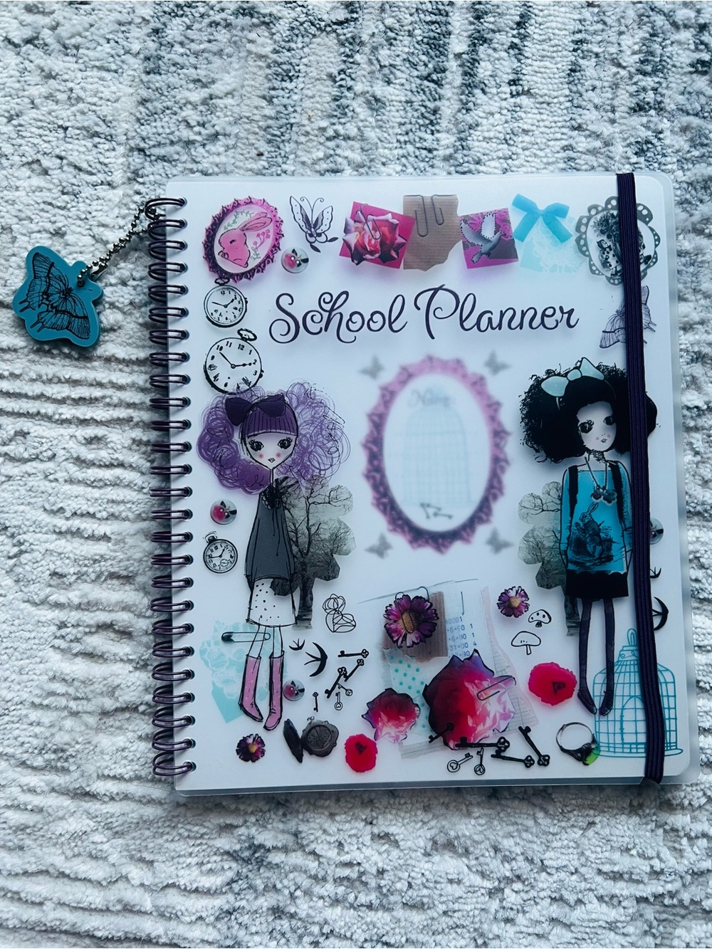 Paperchase Wonderland School Planner - Purple & Teal Illustrated Cover